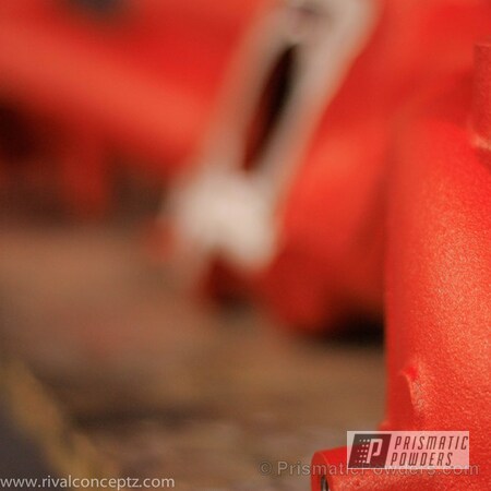 Powder Coating: Custom,Automotive,Hotsy Red EWB-9141,Red,STI Intake manifold,powder coating,powder coated,Prismatic Powders
