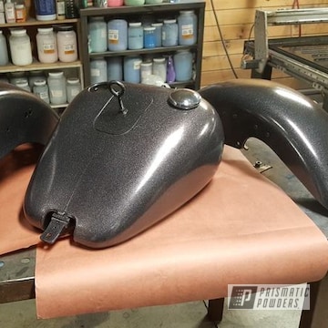 Powder Coated Motorcycle Fuel Tank And Fenders