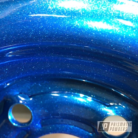 Powder Coating: Booty Blue PPB-2757,Wheels,Automotive,SUPER CHROME II PSS-10300,Steel,Hyundai,Steel Rims