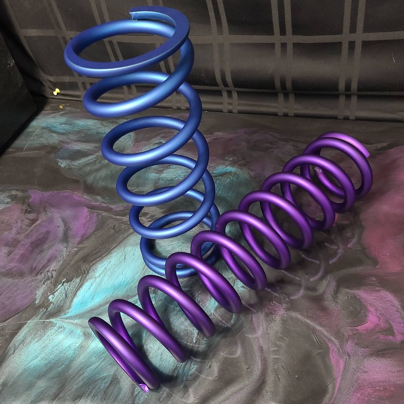 Purple Iso Spring Custom Springs finished with Illusion Purple, Super Chrome II, Casper ...