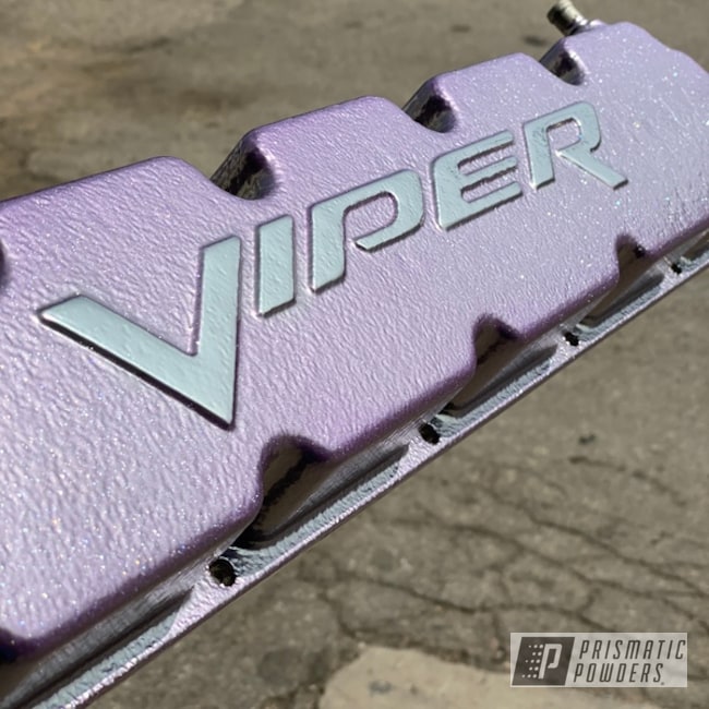 Powder Coated Dodge Viper Valve Cover In Ppb-6384 And Pss-10300
