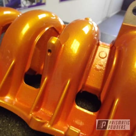 Powder Coating: Engine Cover,Clear Vision PPS-2974,Automotive,Illusion Orange PMS-4620