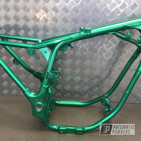 Powder Coating: Automotive,Anodized Green PPB-6386,Motorcycle Frame,Frame
