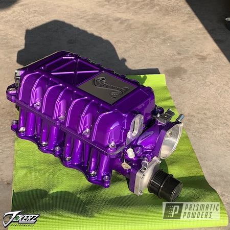 Powder Coating: Illusion Purple PSB-4629,Automotive,Clear Vision PPS-2974,gt500,Car Parts,Ford,Mustang,Supercharger
