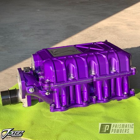 Powder Coating: Illusion Purple PSB-4629,Automotive,Clear Vision PPS-2974,gt500,Car Parts,Ford,Mustang,Supercharger