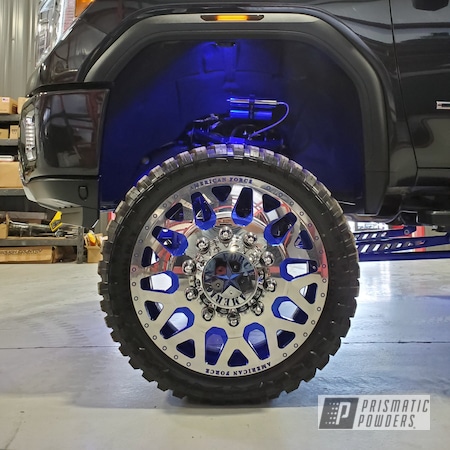Powder Coating: SUPER CHROME II PSS-10300,Intense Blue PPB-4474,parts,Suspension,26" Rims Lift Kit,Accessories,Car Parts,Aluminum,Automotive,GMC,All the suspension and Wheels,2020 Dually