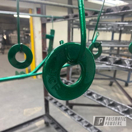 Powder Coating: Automotive,Clear Vision PPS-2974,Automotive Parts,Ultra Illusion Green PMB-5346