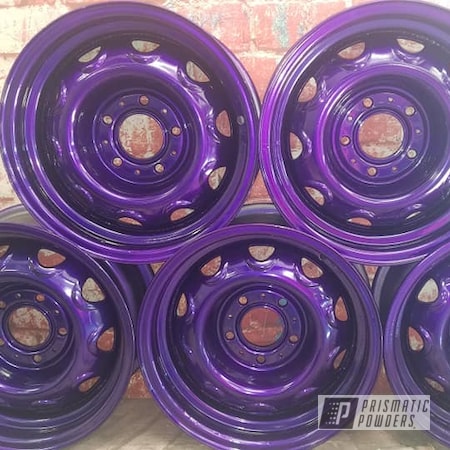 Powder Coating: Steel Wheels,Rally Wheels,15" Steel Rims,Automotive Rims,Clear Vision PPS-2974,Automotive Wheels,Illusion Purple PSB-4629,Automotive,Illusions,Wheels