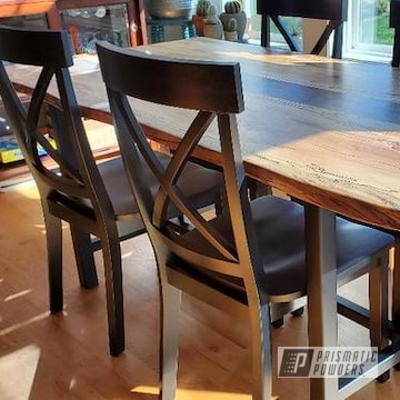Powder Coated Refinished Metal Dining Table Frame In Uss-1522