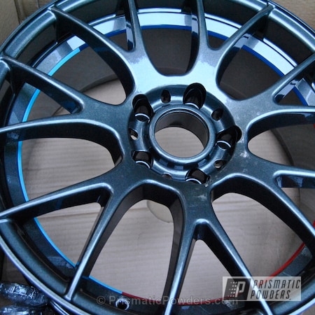 Powder Coating: Wheels,Truck Blue and Astatic Red,Clear Vision PPS-2974,Prismatic powders to color match BMW M colors,Powder Blue PSS-4009,Kingsport Grey PMB-5027,Truck Blue PSS-1126,Powder Blue,Astatic Red PSS-1738,BMW M Wheels