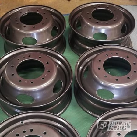 Powder Coating: Dually,Dually Truck Rims,Steel Wheels,Automotive Rims,Automotive,Kingsport Grey PMB-5027,Wheels,Steel Rims
