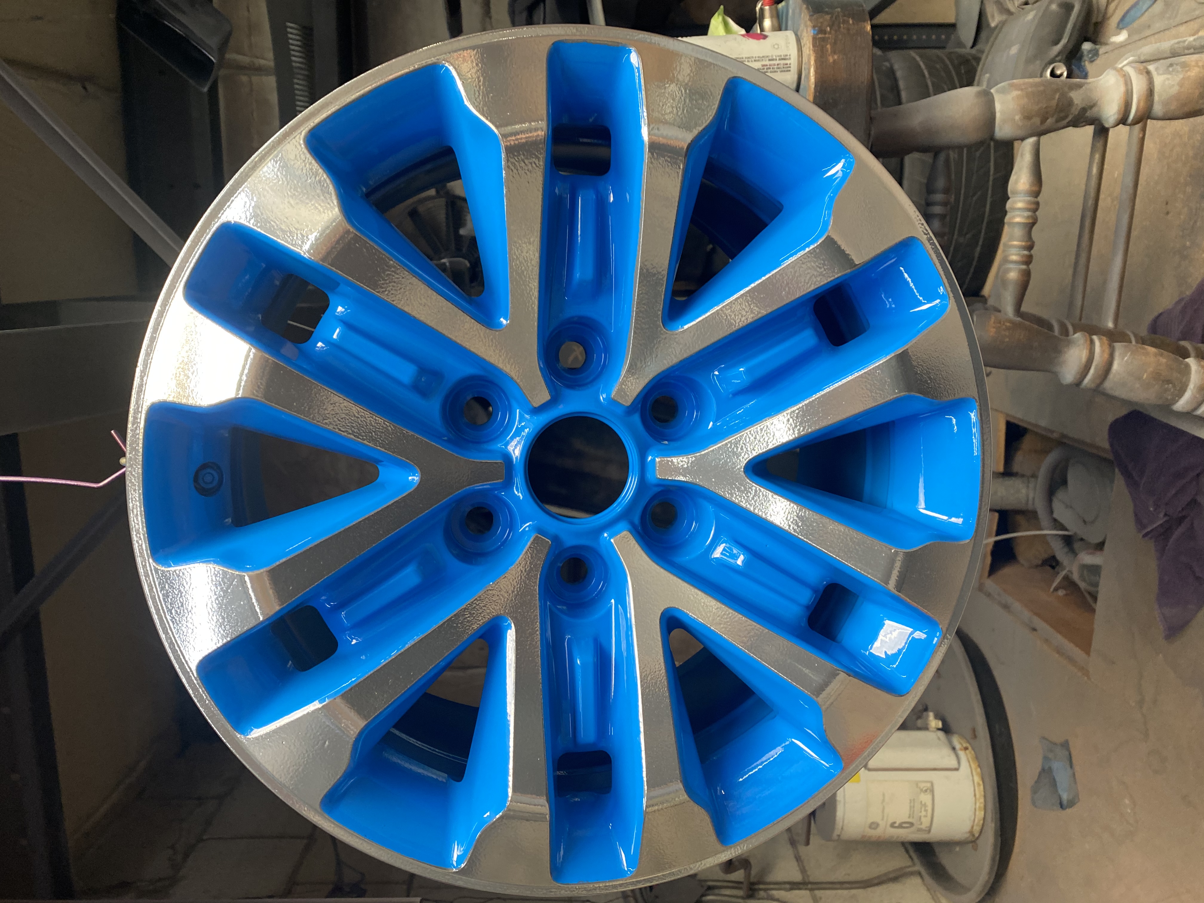 Powder Coated Raptor Rims Ford Raptor Wheels finished with Clear Vision, Playboy Blue and Super ...