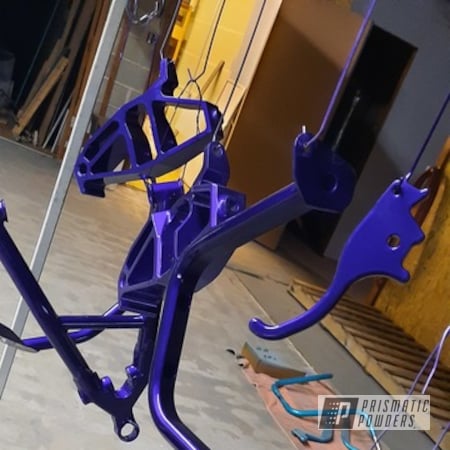 Powder Coating: Motorcycles,Epoxy Primer ESS-6518,Clear Vision PPS-2974,Illusion Purple PSB-4629,Automotive
