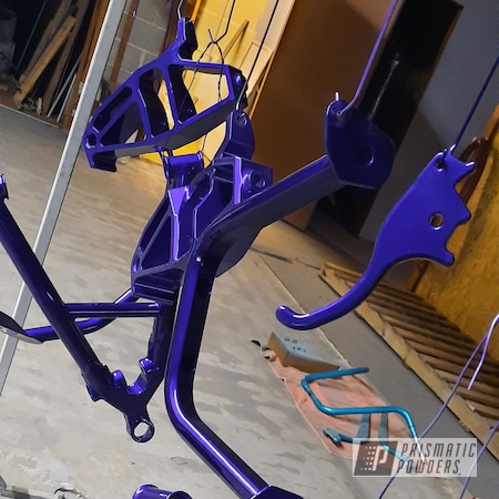 Powder Coating: Motorcycles,Epoxy Primer ESS-6518,Clear Vision PPS-2974,Illusion Purple PSB-4629,Automotive