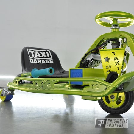 Powder Coating: Crazy Cart,Drift Cart,Powder Coated Go Cart,Go Cart,Taxi Garage,Shocker Yellow PPS-4765,Taxi Garage Crazy Cart