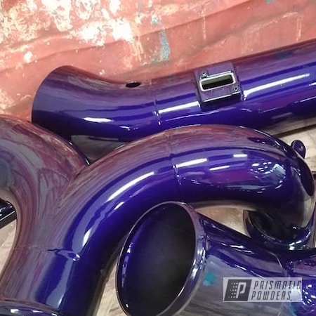 Powder Coating: Turbo Pipes,Automotive Parts,Clear Vision PPS-2974,Illusion Purple PSB-4629,Automotive,Intake Pipes,Illusions