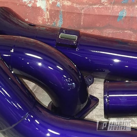 Powder Coating: Turbo Pipes,Automotive Parts,Clear Vision PPS-2974,Illusion Purple PSB-4629,Automotive,Intake Pipes,Illusions