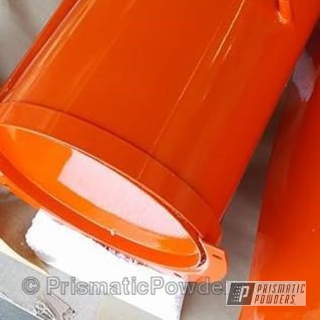 Powder Coating: Allis Chalmers Tractor,Cabot Orange PSS-1429,Miscellaneous,Single Powder Application,Solid Tone,Tractor Parts