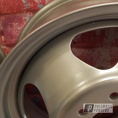 Powder Coating: Wheels,Dually,Steel Wheels,Crushed Silver PMB-1544,Dually Wheels,Steel Rims