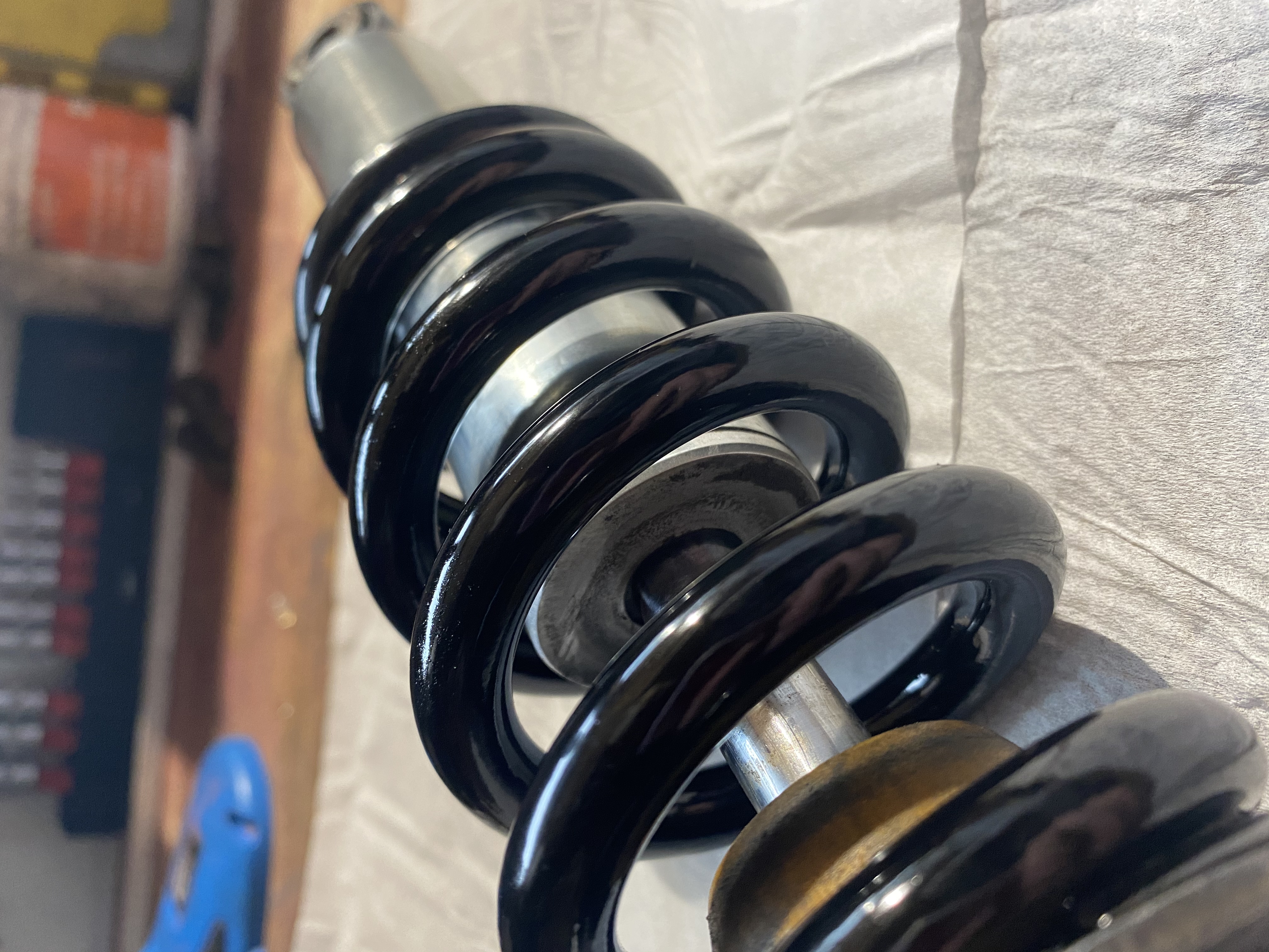 Shock Spring Powder Coating Spring Shock Finished in Gloss Black | Prismatic Powders