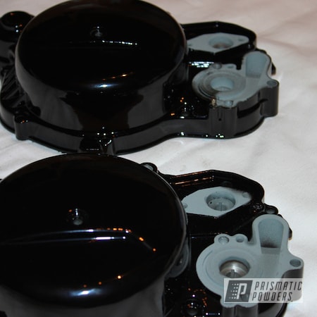 Powder Coating: Engine Cover,AM6 Clutch Cover,GLOSS BLACK USS-2603,Motorcycle Parts