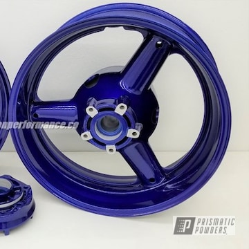Powder Coated Suzuki Tl 1000 Wheels In Pms-6925 And Pps-2974