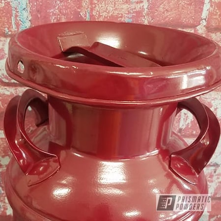 Powder Coating: Vintage Cream Can,RAL 3005 Wine Red,Milk Can,Miscellaneous,Vintage