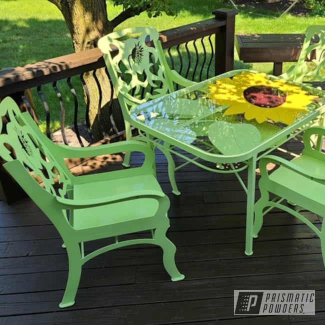 Powder Coated Outdoor Furniture In Pss-2600, Psb-6605 And Psb-4974