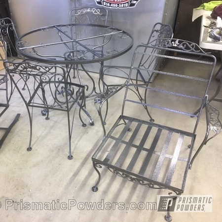 Powder Coating: Textured,Silver Artery PVS-3014,Sterling's Lawn Furniture Set,Single Powder Application,Refinish,Solid Tone,Furniture
