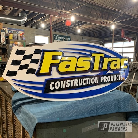 Powder Coating: Ink Black PSS-0106,Genesis Powder Coating,Can-am Yellow '18 PSB-10072,Custom Signs,Sign,Art,Bubba PSS-3042,Snowcone White PSS-4369