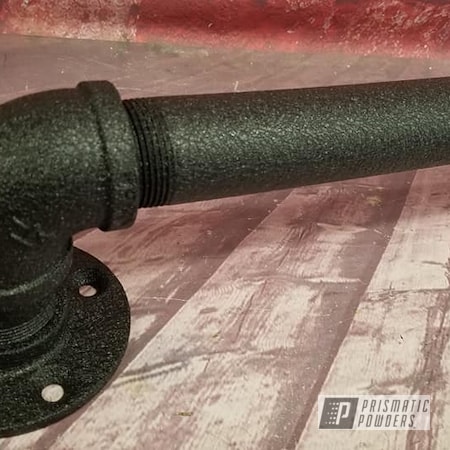 Powder Coating: iron Handrail,Splatter Black PWS-4344,Splatter Black,Hand Railing,Pipe Rail