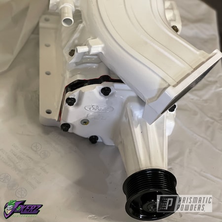 Powder Coating: Automotive,Ford Supercharger,Gloss White PSS-5690,Car Parts,Ford,Lightning,Supercharger