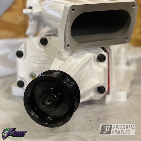 Powder Coating: Gloss White PSS-5690,Ford,Lightning,Ford Supercharger,Car Parts,Supercharger,Automotive