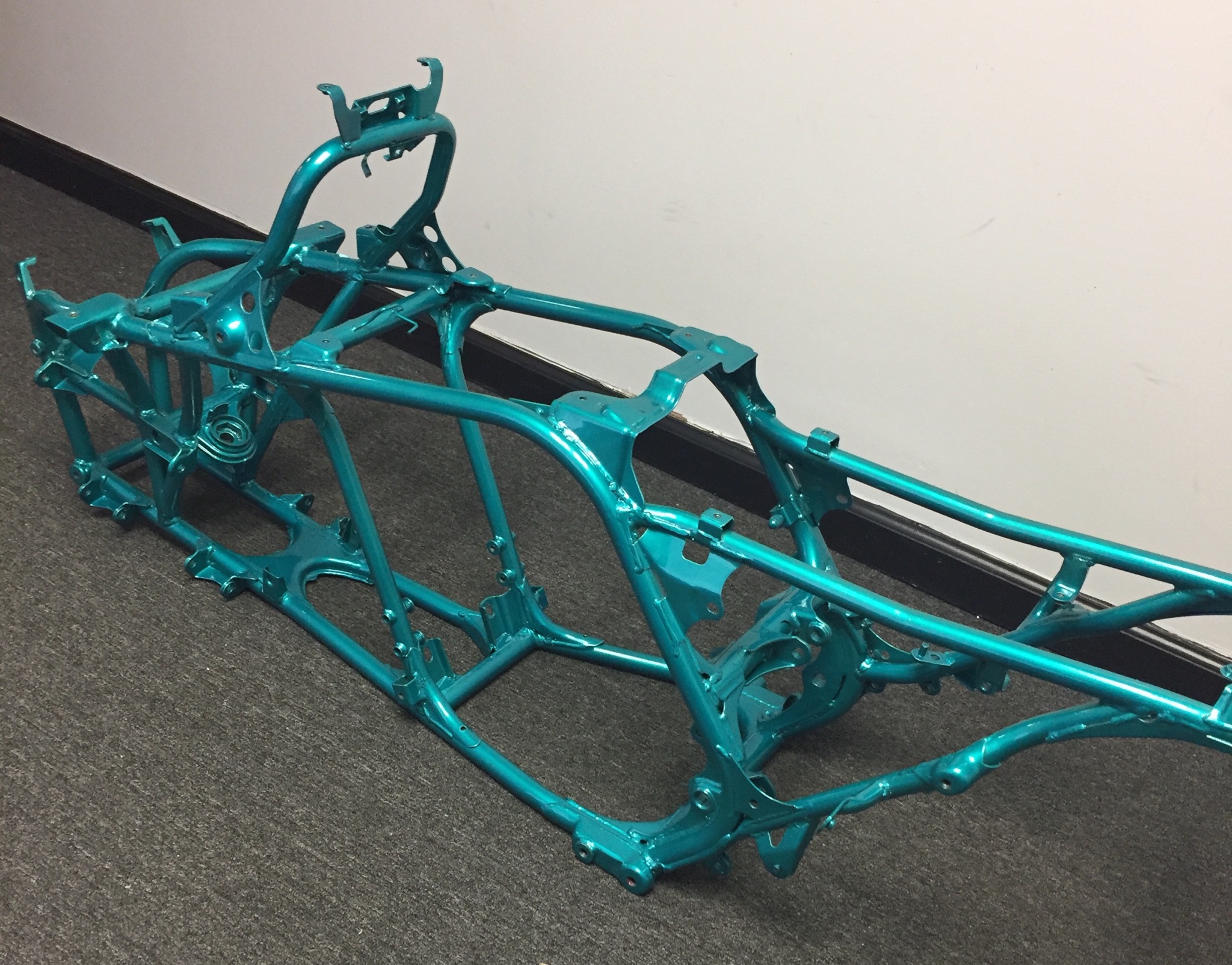 Upb Frame Banshee Frame with Jamaican Teal and Alien Silver | Prismatic Powders