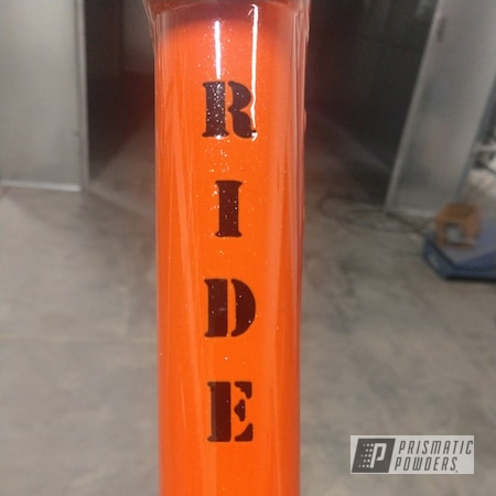 Powder Coating: RAL 2001 Red Orange,Bicycles,Bike Frame,BLACK JACK USS-1522,Shattered Glass PPB-5583,Bicycle Frame