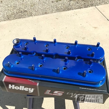 Powder Coated Pontiac Valve Covers In Ppb-6815 And Pms-0517