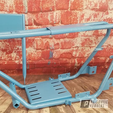 Powder Coating: Motorcycle Frame,Motorcycle Parts,Motorcycles,Baby Blue Sparkle PMB-4117