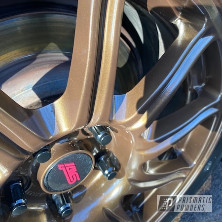 Powder Coating: Aluminum Wheels,Subaru,Subaru STI Wheels,Rims,17" Aluminum Rims,GOLDEN BROWN UMB-4133,Wheels
