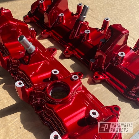 Powder Coating: SUPER CHROME II PSS-10300,Chevrolet,Procharger,Turbo Parts,15,Car Parts,Soft Red Candy PPS-2888,Red,Automotive,powder coated