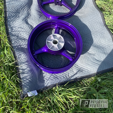 Powder Coating: Wheels,650ix,SUPER CHROME II PSS-10300,Purple,Candy,Candy Purple PPS-4442,Aluminum Wheels