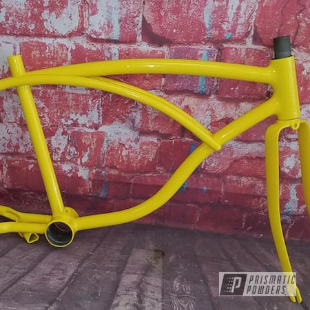 Powder Coating: RAL 1018 Zinc Yellow,Vintage Schwinn,Bike Frame,Bicycle Frame