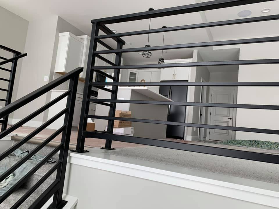 Hand Railing Coated with Black Jack | Prismatic Powders