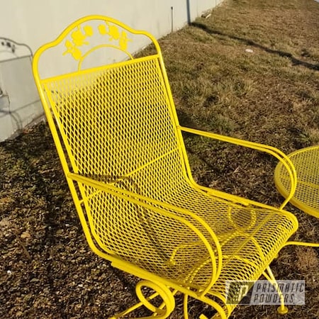 Powder Coating: Patio Chair,RAL 1018 Zinc Yellow,Lawn Chairs,Patio Chairs,Vintage Chairs,Outdoor Furniture