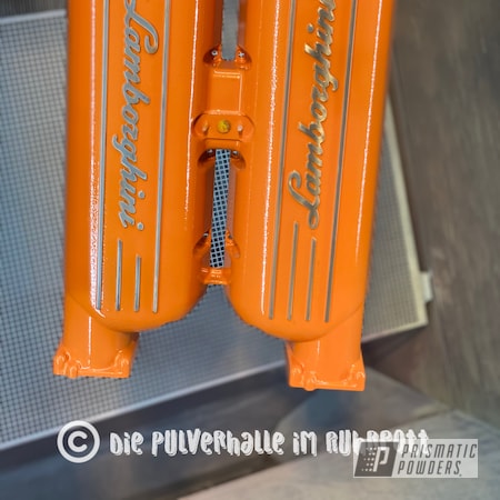 Powder Coating: Clear Vision PPS-2974,New Tucker Orange PMB-4209,Lamborghini,Engine Parts