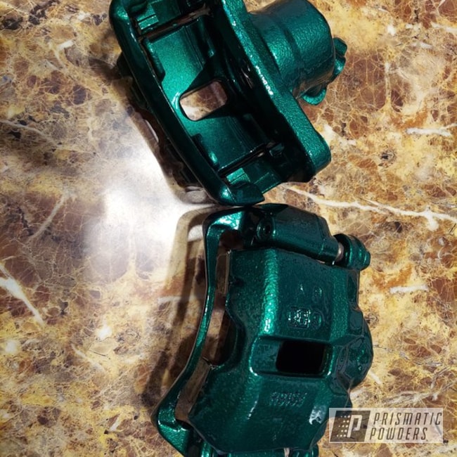 Brake Calipers Powder Coated In Ultra Illusion Green 