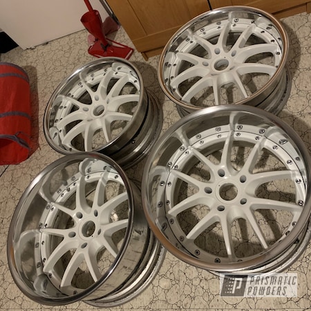 Powder Coating: Powder Coated ROUE 22'' Wheels,Aluminum Wheels,S2000,Polar White PSS-5053,Automotive