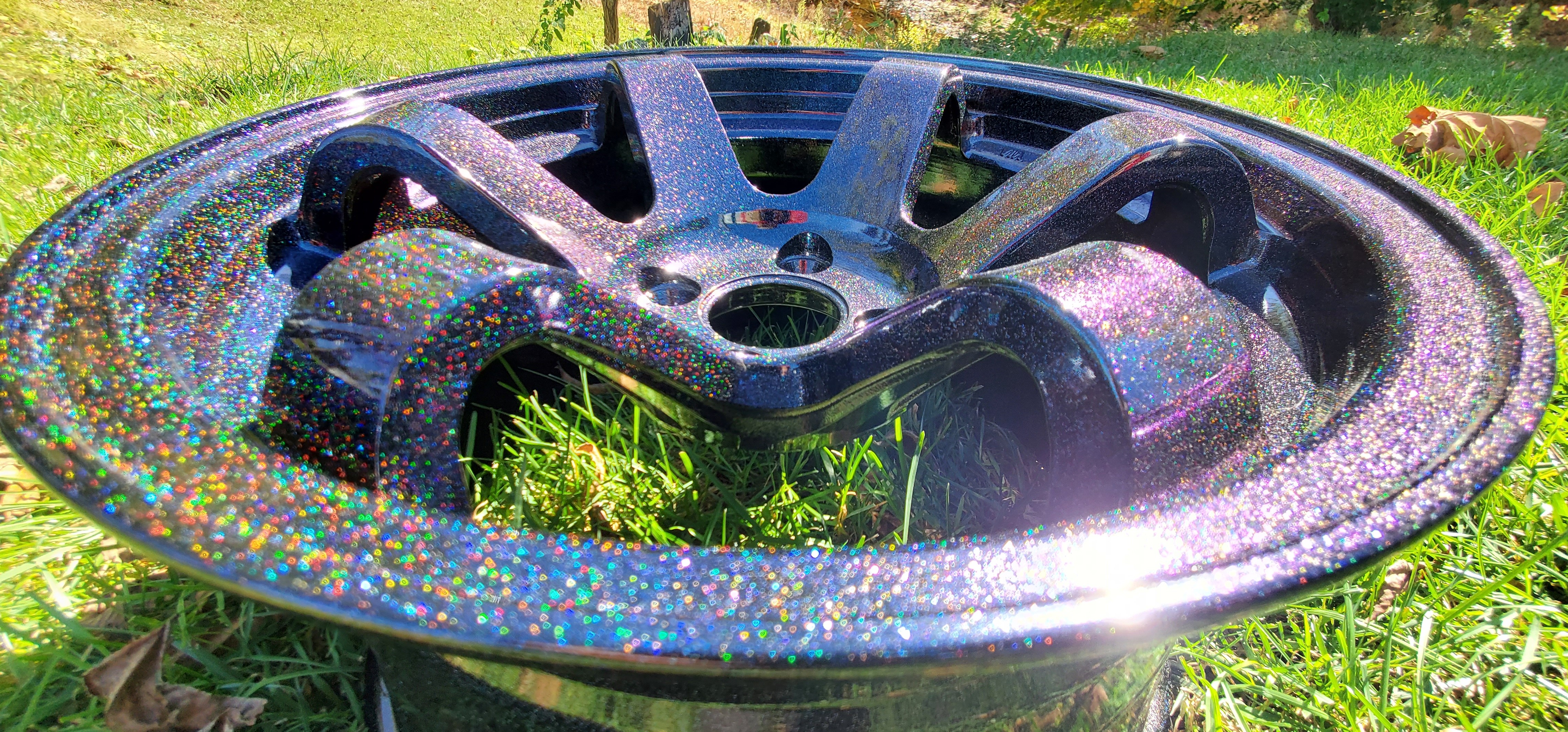 Custom Rims Finished in City Lights and Chameleon Sapphire Teal ...