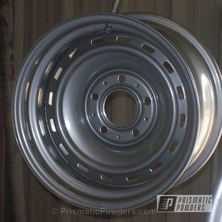 Powder Coating: Arcene Silver PMB-6781,Single Stage Application,Custom Wheels,Wheels