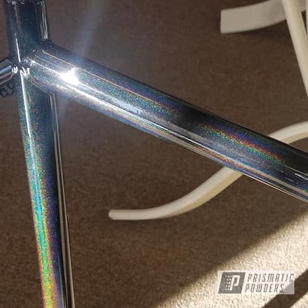 Powder Coating: Prismatic Universe PMB-10367,Bicycle,Clear Vision PPS-2974,Bike Frame,Bicycle Parts,Bicycle Frame
