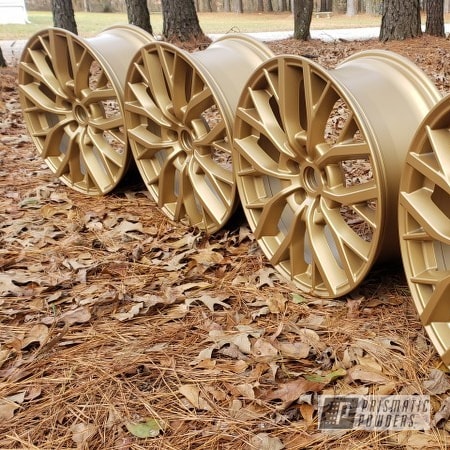 Powder Coating: Wheels,19" Wheels,Rims,Satin Poly Gold PMB-6487,Aluminum Wheels